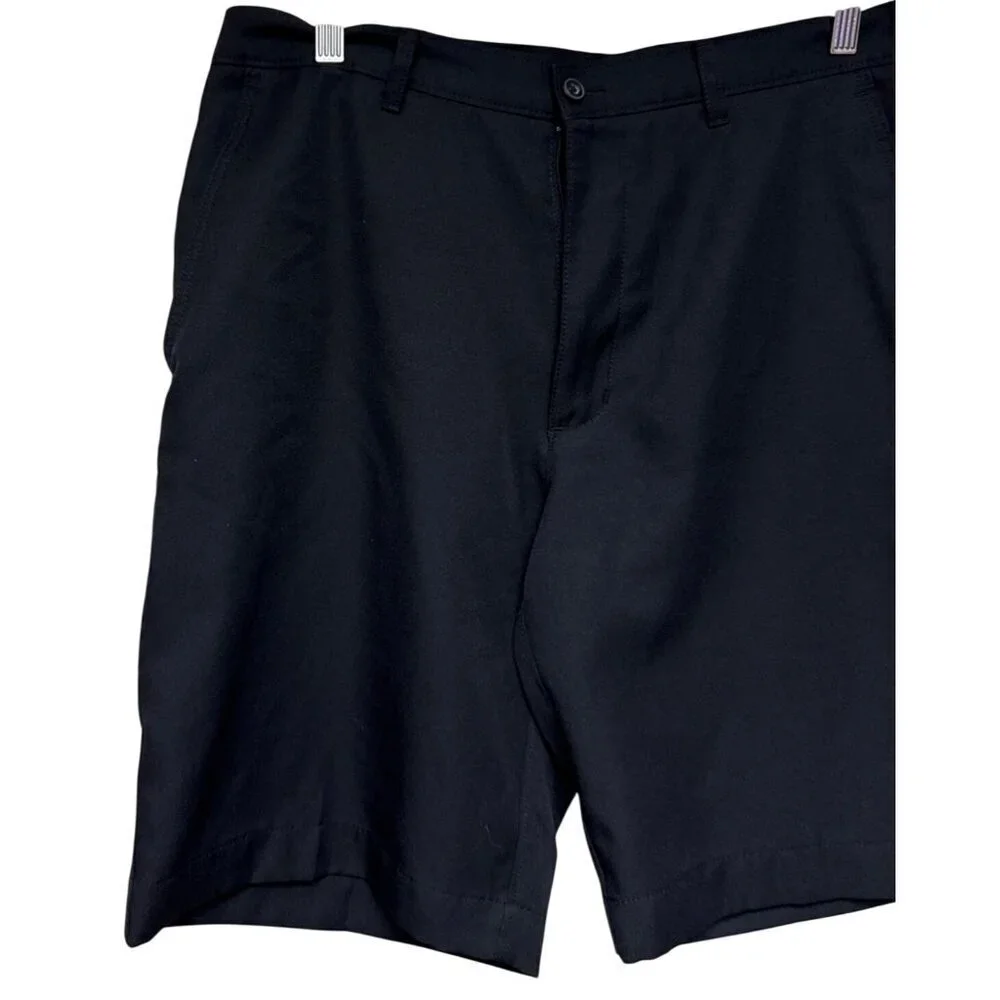 PGA Tour Men's Shorts Black Chino Golf Activewear Flat Front Size 32